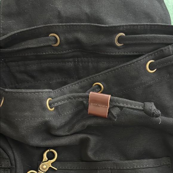 Stylish Black and Brown Backpack with Graphic Design - Picture 4 of 6